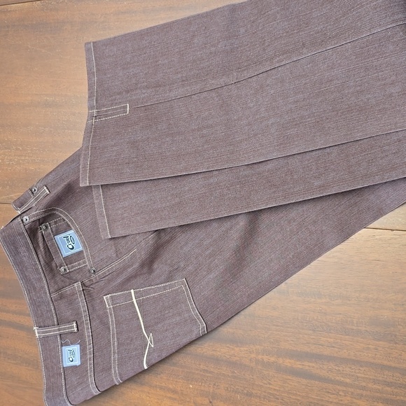 CRUEL GIRL Women's 3 Brown Low Rise Jeans Starched - Picture 5 of 7